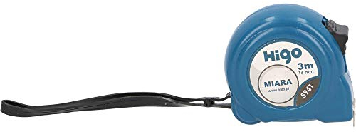 HIGO Rollbandmass mit Stopper 5941 Länge 3 m x 16 mm aus Stahl mit Trageschlaufe