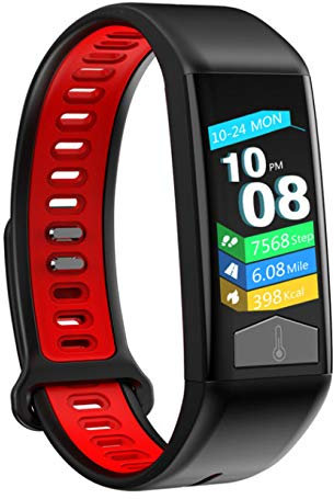 HPYHPY Smart bracelet waterproof heart rate ECG monitor wristband weather display body temperature fitness smart bracelet