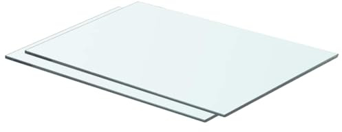 vidaXL Regalböden 2 STK. Glas Transparent 50x30 cm