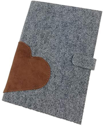 Case Protective Cover Felt Bag for the German Maternity Passport Leather (Brown, German Version)