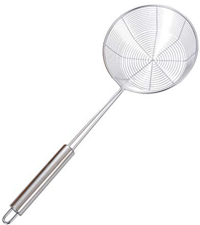Cucharón Para Freír Alimentos Espumadera De Sopa De Pasta Cuchara Espumadera De Alambre Colador Para Hornear Colador Skimmer Cucharon Cucharón Ranurado Pastel Metal