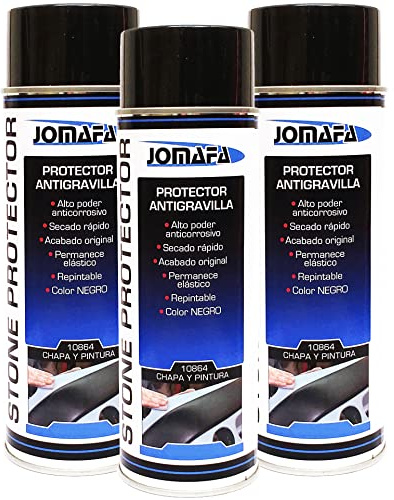 3 x Spray antigravilla color negro 500ml protector bajos de coches - pasos rueda