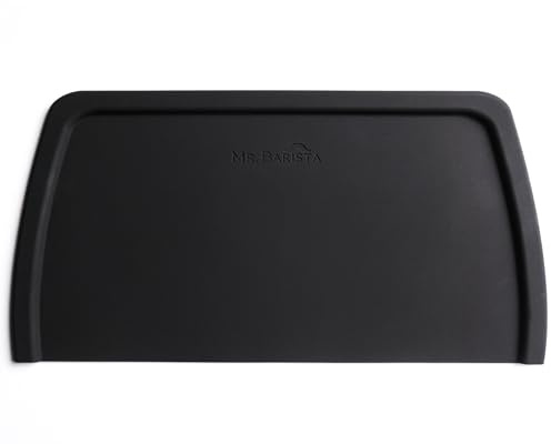 Mr. Barista® Professionelle Barista Silikonmatte - Tamping Matte für Siebträger, Barista Zubehör Schwarz L 30x15x0,6cm Ideal für Kaffee Fans
