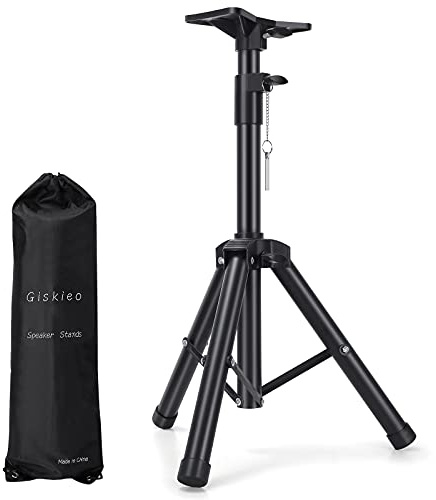 Studio-Monitor-Lautsprecherständer, verstellbarer Stativ, DJ, PA-Lautsprecherständer, professionelle Stativstruktur, verstellbare Höhe, Giskieo, 76.2 cm bis 111.8 cm Stahl, Tragetasche