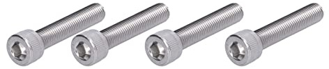 Hilitand 4Pcs M10 Innensechskantschraube Innensechskantschraube A2 Edelstahl 1,25 Mm Feinteilung Maschinenbefestigungsteile(M10*50)