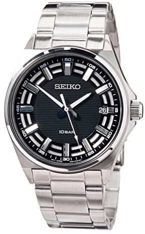 Seiko Herren-Uhr Quarz Edelstahl mit Edelstahlband SUR505P1