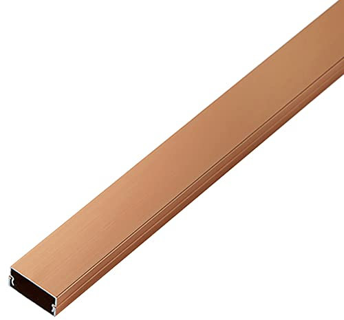 Kabelkanal Kabelschlauch Kabelmanagement Kabelabdeckung Anti Chew Niedriges Profil, Kabelschutz für das Monitor-Ladegerät Veranstalter, Aluminium quadratisch Dekorative Schiene, 1 m lang