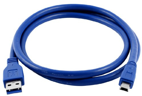 Ruilogod Blue Superspeed USB 3.0 Tipo tipo A maschio a mini B a 10 pin cavo di cavo adattatore maschio