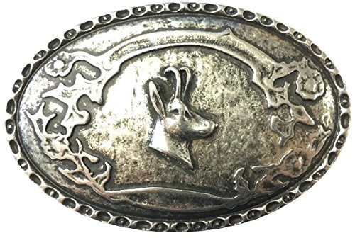 BELTINGER Gürtelschnalle Gams 4,0 cm | Buckle Wechselschließe Gürtelschließe 40mm Massiv | für Trachten-Outfit