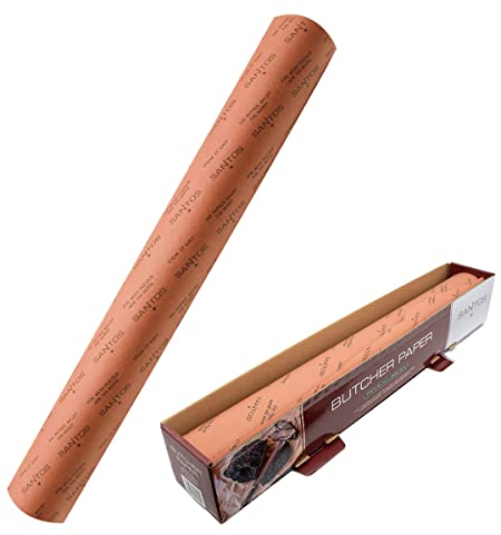 SANTOS original Pink Butcher Paper Rolle - 60cm x 45m - festes & unbeschichtetes Metzgerpapier - ideal für Longjobs, Smoken & low and slowgrillen