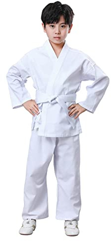JUST YEARN Karate Gi for Kids & Adults Lightweight Students Karate Uniform Sets with Belt for Martial Arts trainning