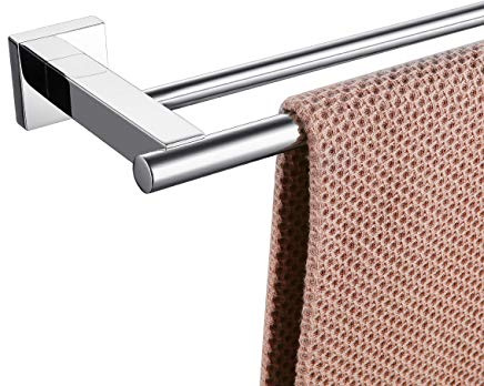 Miyili A02C75B Doppel-Handtuchstange für Badezimmer, 76,2 cm, Edelstahl, Wandhalterung, polierte Oberfläche,