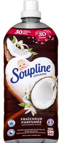 Soupline Weichspüler-Konzentrat 3D Frische Coco – Kanister 1,28 l