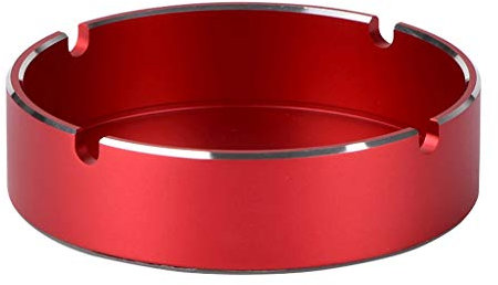 CULPRT Kreatives Metall -Aschenbecher -Mode -Aschenbecher Ohne Deckel Desktop Rauchen Eschenschale Für Innen- Oder Außen -Nutzungstatio -Büro, Aschenbecher/Rot