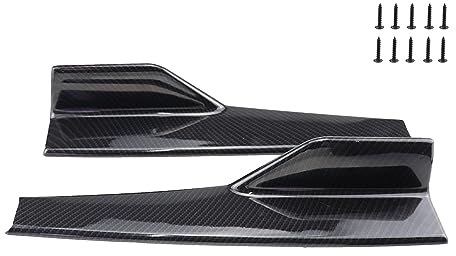 2PC Auto Seitenschweller, Für BMW 3 Series E90 M3 E91 E92 E93 F30 F31 F34 F35 F80 Antikollisions Splitter Diffusor Seitenstufen dekorative Accessoires,B-Carbon Fiber