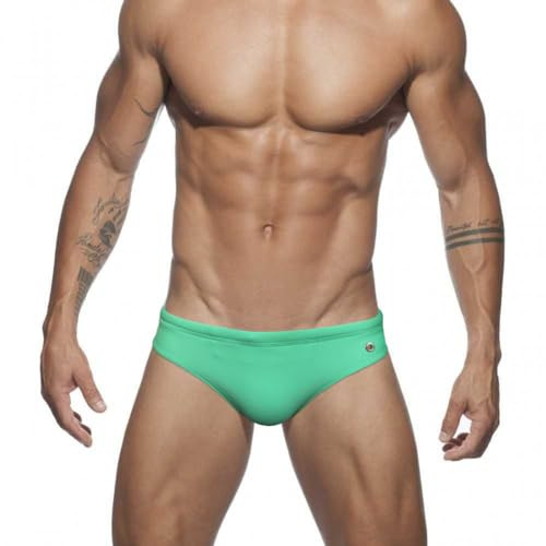 RQPYQF Costume Slip Uomo, Costume da Bagno Uomo Slip Piscina Costume con Asciugatura Rapida per Spiaggia, Nuoto, e Vacanze al Mare YK2433 (Verde, M)