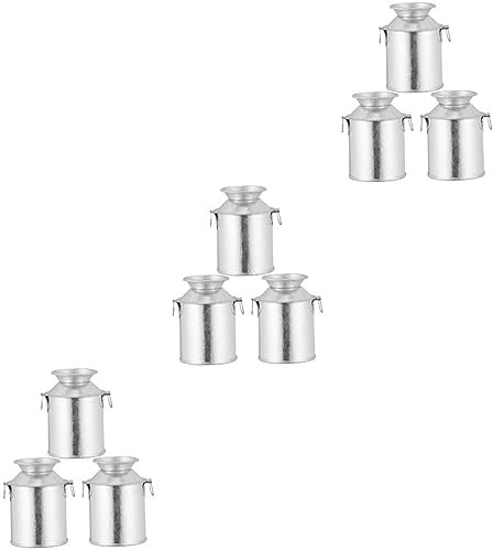 Cabilock 9pcs Vintage Flower Vase Decorative Container for Indoor Plants Delicate Home Garden Planter Functional Plant Holder Handle