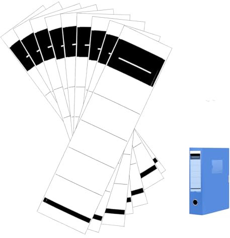 50 Stück Ordnerrücken Selbstklebend Aufkleber,Ordner Rückenschilder Selbstklebend,Ordner Aufkleber Rücken Breit,Ordner Etiketten,Weiß Ordner Beschriftung zum Einstecken für Aktenordner