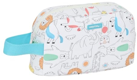 Safta Preescolar Zoo Thermo-Frühstückstasche, Thermo-Frühstück, Qualität und maximale Widerstandsfähigkeit, für Mahlzeiten, Freizeit, 21,5 x 6,5 x 12 cm, beige, M, Casual