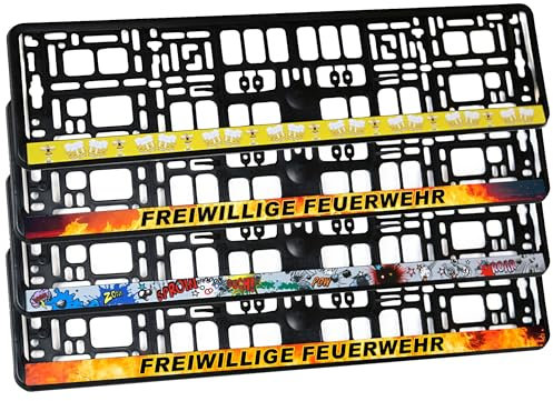 Nashville print factory 100 Stück Kennzeichenhalter mit Wunschtext/Logo vollfarbig im Digitaldruck Bedruckt