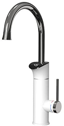 Grifo Calentador De Agua Instantáneo, Calentador De Agua Instantáneo Eléctrico 2 En 1, Grifo De Cocina De 3200 W, Grifo Mezclador De Calentamiento Rápido con Pantalla Digital De Temperatura,Gold
