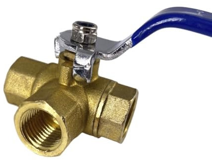 1/4 Zoll 3/8 Zoll 1/2 Zoll 3/4 Zoll 1 Zoll BSP Innengewinde Messing Vollanschluss L-Anschluss 3-Wege-Kugelhahn-Anschlussadapter(3/4)
