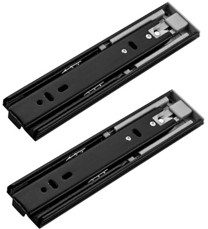 YCCYHQ 1 Par de Guias para Cajones Capacidad de Carga de 50 KG, Rieles Cajones de Montaje Lateral, Sin Tiradores y Apertura Táctil(20CM/8IN)