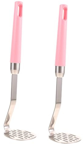 Mobestech 2stücke Kartoffelstampfer Aus Edelstahl Manuell Für Püree Mit Mehrlochdesign Praktisch Für Küche Gemüsestampfer Kompaktes Werkzeug Für Einfache Lagerung