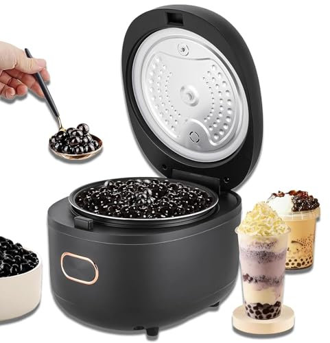 ZJLZJLO Pot De Perle Entièrement Automatique, Machine À Thé Au Lait Perlé 5L, Fabrication De Perles De Tapioca (500-900g), 9 Heures D'isolation, pour Les Salles De Thé, Les Magasins De Desserts,A