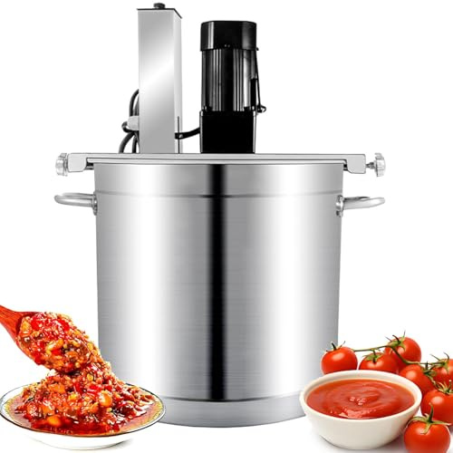 Miscelatore Elettrico per Marmellata, Agitatore Automatico Commerciale, Miscelatore Automatico per Alimenti, Frullatore Automatico per Marmellata, Con Raschietto a Doppio Strato.,20L