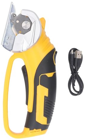 Jeffergarden Taglio Elettrico Cottoni a Fiocchi a Forbice Elettrica a Forcella Rotativa con Luce per il Tessuto Cartone Tappeto