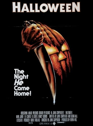 KUSTOM ART Poster Decorativo da Parete Serie Locandine Film Celebri Horror Halloween La Notte delle Streghe 1978 Stampa su Carta Patinata 40x30cm Senza Cornice