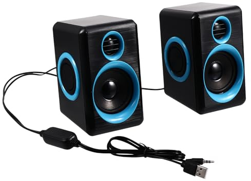 IMIKEYA Altoparlante per PC Mini USB 2.0 Portatile Compatibile Laptop Smartphone Tablet, Altoparlante Surround per Casa Ufficio Scuola, Casse Audio Desktop Compatte e Potenti