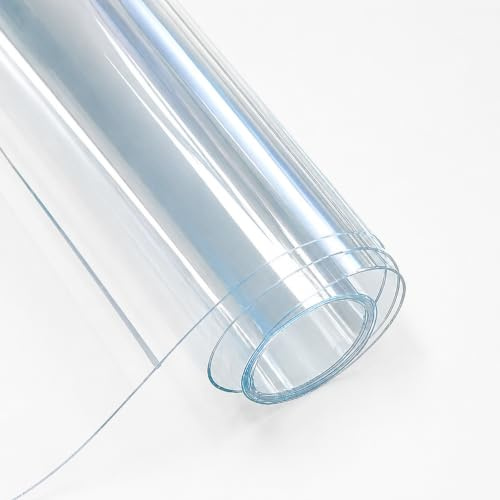 Pellicola trasparente in vinile in PVC da 0,5 mm, rotolo di tessuto impermeabile, pellicola protettiva trasparente per mobili (40 x 120 cm)