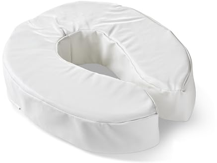 VITILITY Toilettensitzerhöhung - soft, Sitzerhöhung für Senioren, Toilettensitzerhöhungen Weiß, Sitzerhöhung Toilette Erwachsene, abnehmbare Schuhe für die Waschmaschine