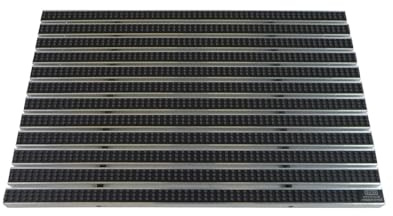 EMCO Eingangsmatte DIPLOMAT 22mm Bürsten grau Fußmatte Schmutzfangmatte Fußabtreter Antirutschmatte, Größe:60x40cm