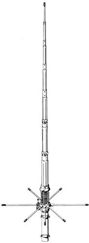 Sirio Antenne 827, Antenne CB Fixe 5/8 ～ Ground Plane, Fréquence 26.40-28.4MHz, Gain 3,65 dBi, Puissance maximale 3000 Watts (CW) Short Time, Hauteur 6,7m, en Aluminium avec radiaux