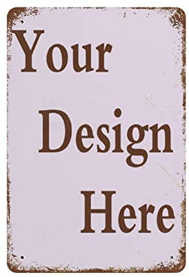 DJNGN Custom Metal Sign Personalised Tin Sign Plaque Wall Art Home Decor Garden Farm Warning Sign Outdoor Plaque Garage Cafe Bar Man Cave Decor Sign Gift Ideas
