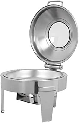 Samnuerly Chafing Food Warmer Chafing Dish Round Top Bundle Edelstahl Buffetwärmer 6L Für alle Veranstaltungen Praktisch und praktisch
