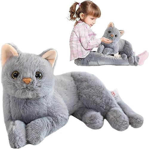 Peluche di gatto realistico, 30 cm, giocattolo di peluche Kawaii, morbido peluche per gatti, regalo per bambini