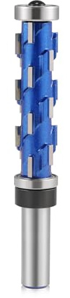Trvoxviq Flush Trim Router Bit Up Down Bearing Slotted Spiral Trimming Router Bits End Mill with Nano Coating, 1/2'' Shank Milling Cutter Tools with Tungsten Steel Blade Suitable for Rough Machining