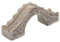 sourcing map Miniature Bridge Artificial Bridge Resin Arch Bridge for Fish Tank Landscape Decoration Garden Decoration Grey 1Pcs