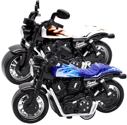 VEghee Motorrad Spielzeug, Legierung Motorrad Spielzeug, Motorrad Spielzeug Kinder, Hoch Simulation Motorrad Modell, Kinder Intellektuelles Spielzeug Geschenk - 2pcs