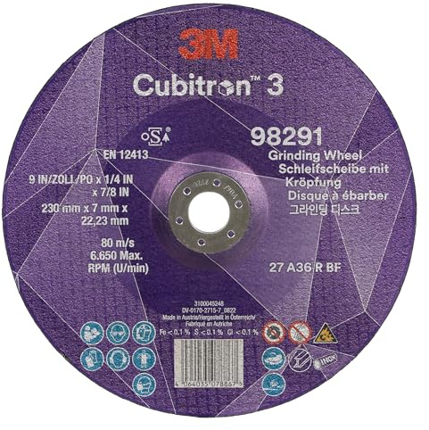 3M Cubitron 3 Schruppscheibe, 98291, 36+, T27, 230 mm x 7 mm x 22, 23 mm | EN, 10/Pack