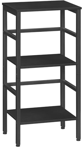 HOOBRO Estantería de Escalera, Estantería para Discos, Librería de 3 Estantes, Estantería para Plantas, Ahorro de Espacio, Estructura Metálica, Sala de Estar, Dormitorio EBB80CJ01G1