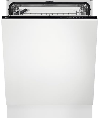 AEG 3000 Series Built-In Dishwasher, FSK32610Z, AirDry Technology, Fully Integrated Dishwasher with 13 Settings, Fast and efficient with Quik Program, 49 dB, 60cm, White, Class E