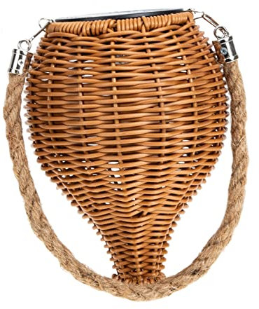 BCOATH Outdoor Solar Light Projection Braided Hanging Lamp Garden Decor Solar-Powered