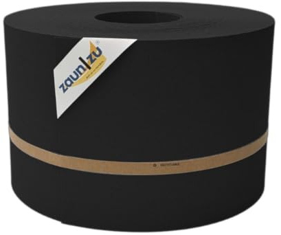 zaun|zu® Premium 50m Rolle Sichtschutzstreifen | genarbte Oberfläche | Lederstruktur | PP für Doppelstabmatten UV-beständiger Sichtschutz | Zaunblende | Made in Germany Schwarz, 50m