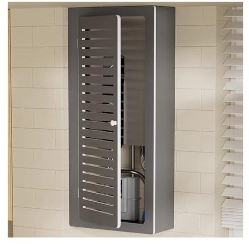 WIGING Cucina Scaldabagno a Gas Copertura occlusione, Non c'è Bisogno di Fare Buchi Decorativo Scatola di Protezione con sportello, Tipo L Conduttura Deflettore Decorativo(40x20x80cm)