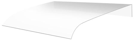 Rovss Auvent Marquise Auvent de Porte d'entrée Résistante aux Intempéries Toit Marquise Transparent Toit Abri pour Garage Terrasse Extérieure 400-5000mm(400x800mm)